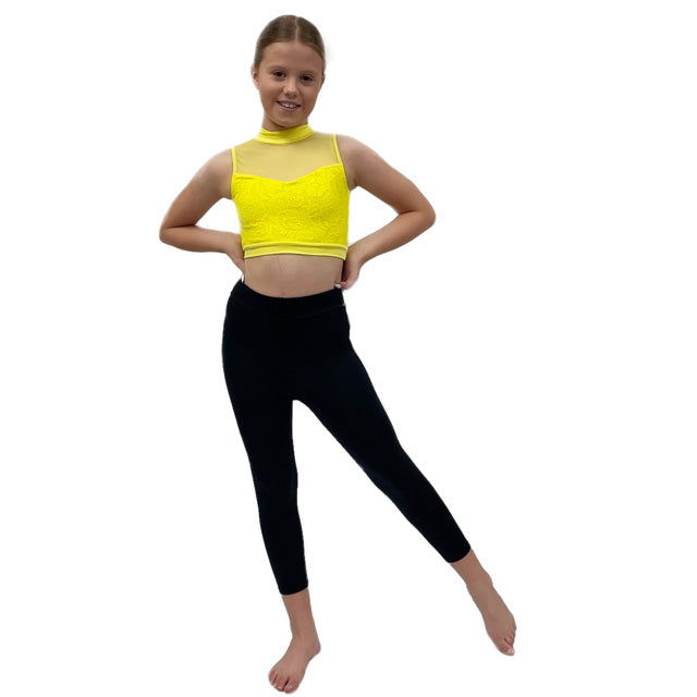 Yellow dance sale crop top