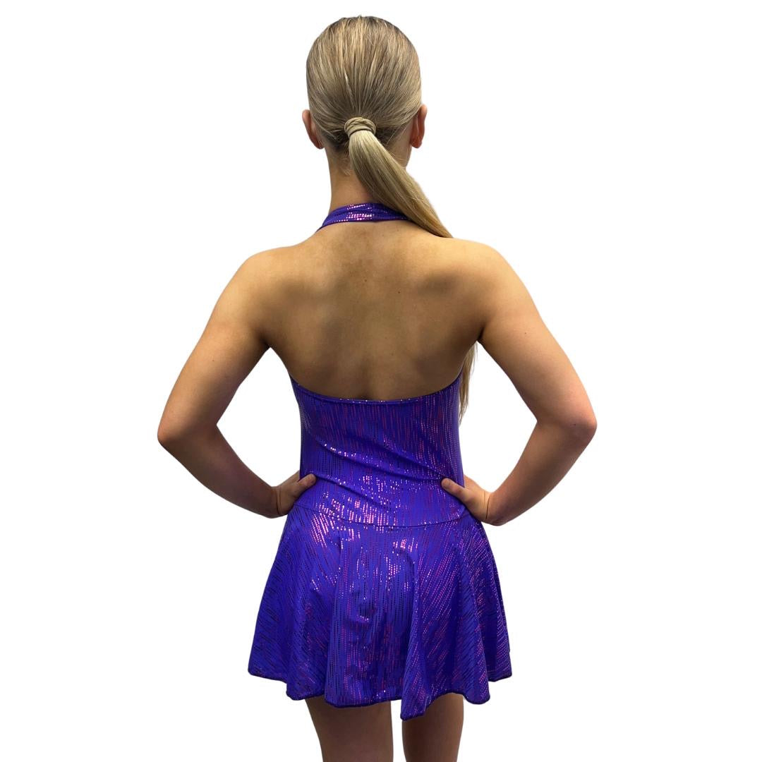 Purple Halter Neck Dress