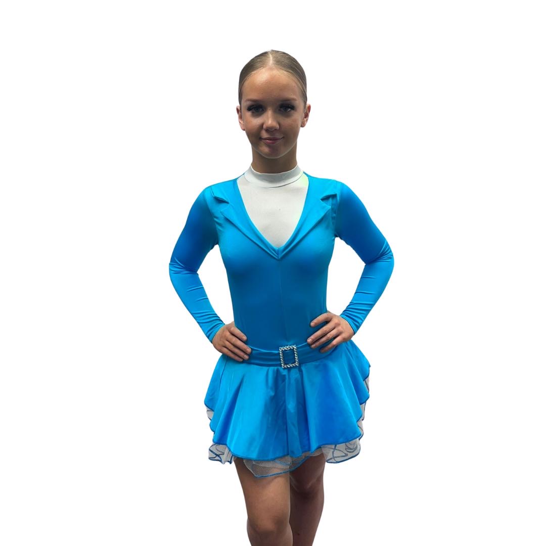 Blue Jazz Dress With Belt