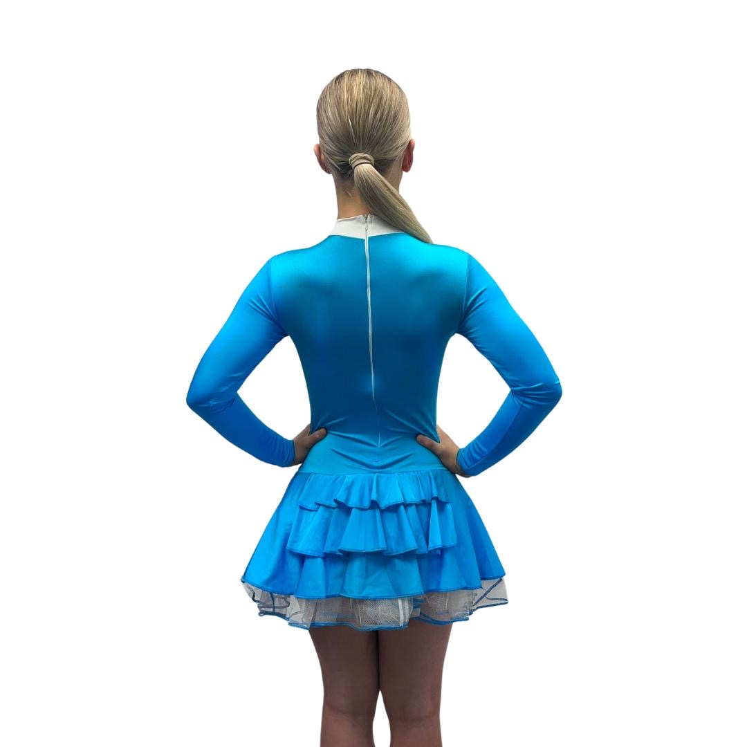 Blue Jazz Dress With Belt