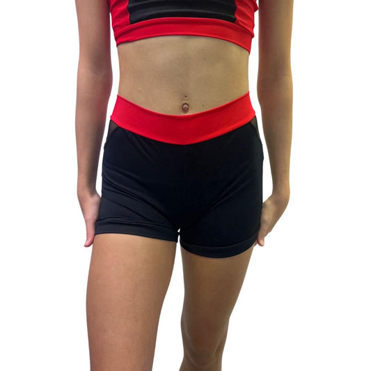 Black Shorts With Red Waistband