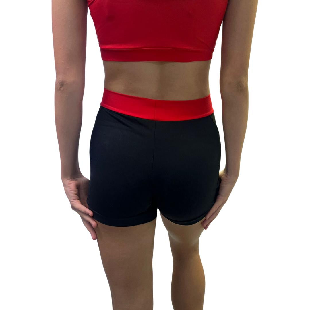 Black Shorts With Red Waistband