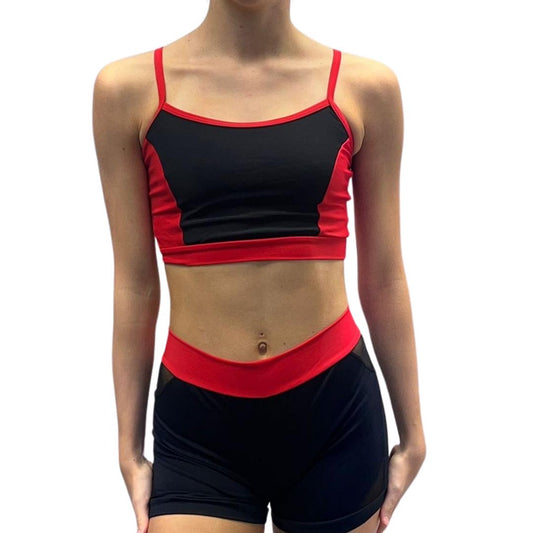 Black And Red Crop Top