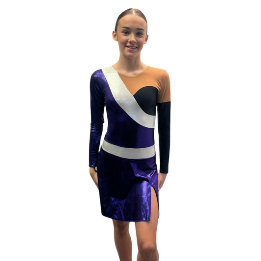 Purple And Silver Cheer Dress