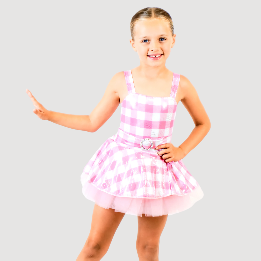 'Dolly' Pink Gingham Tutu Dress - RD Dance Costumes & Uniform