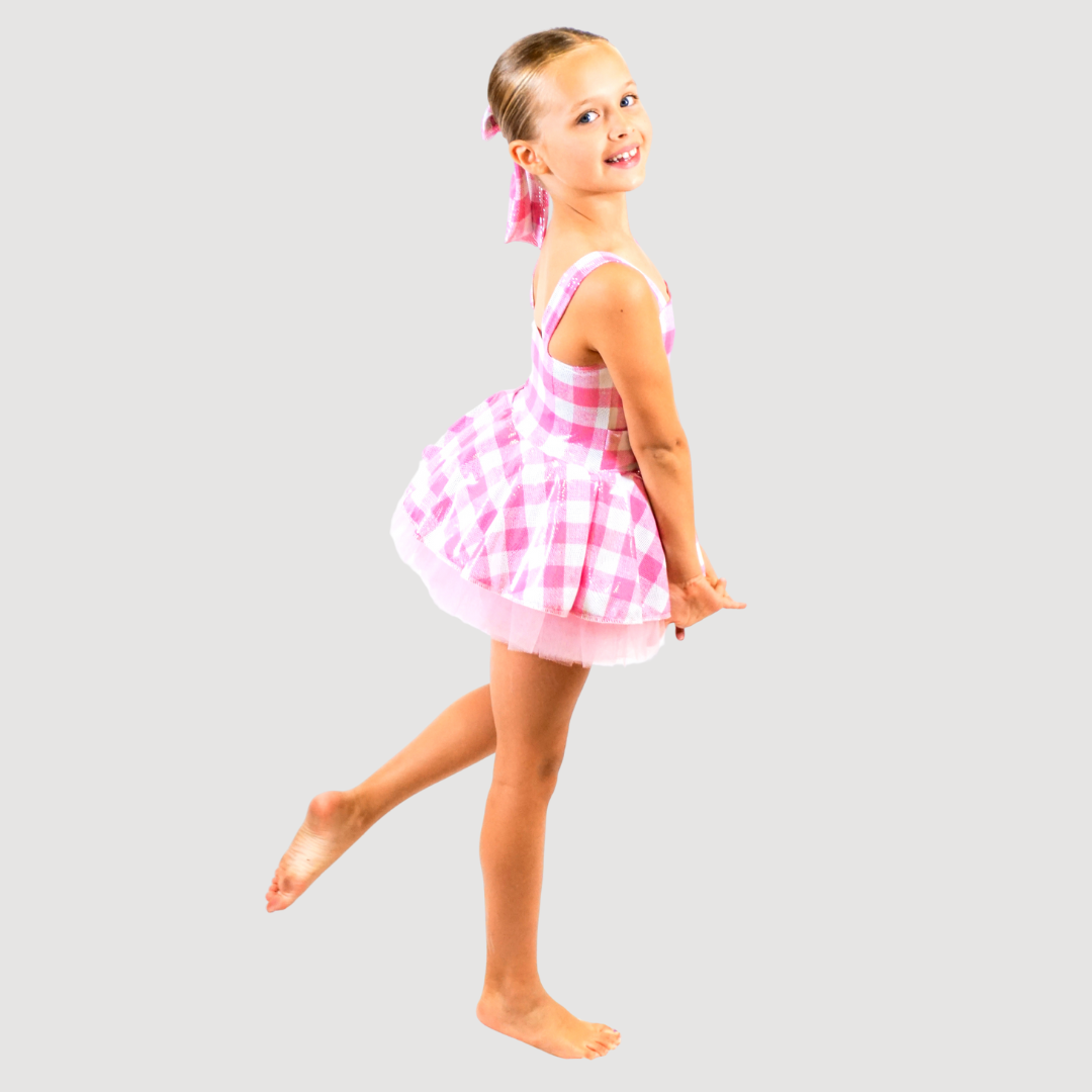 'Dolly' Pink Gingham Tutu Dress - RD Dance Costumes & Uniform