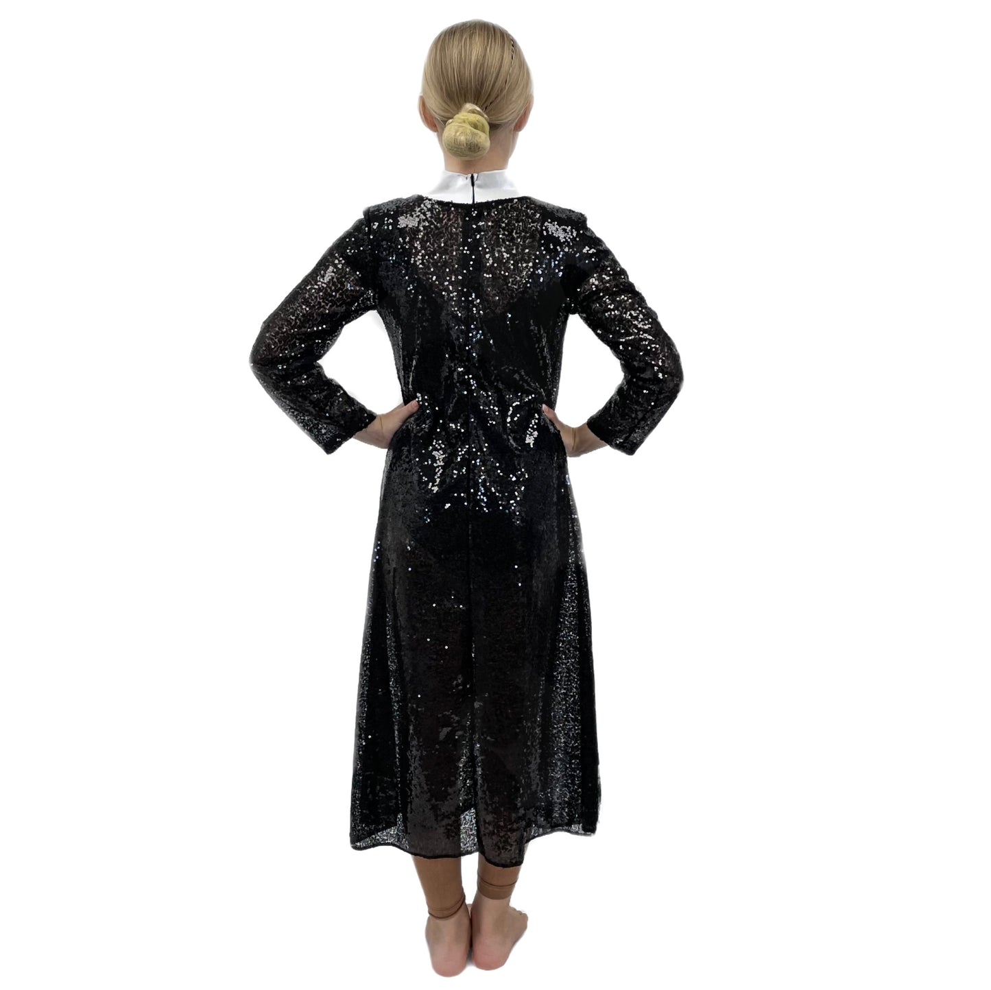 Black Sequin Nun Dress | Razzle Dazzle Dance Costumes Ltd