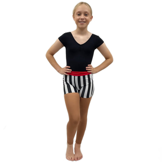 Black & White Striped Shorts | Razzle Dazzle Dance Costumes