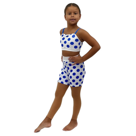 Blue & White Spot Two Piece Set | Razzle Dazzle Nuneaton