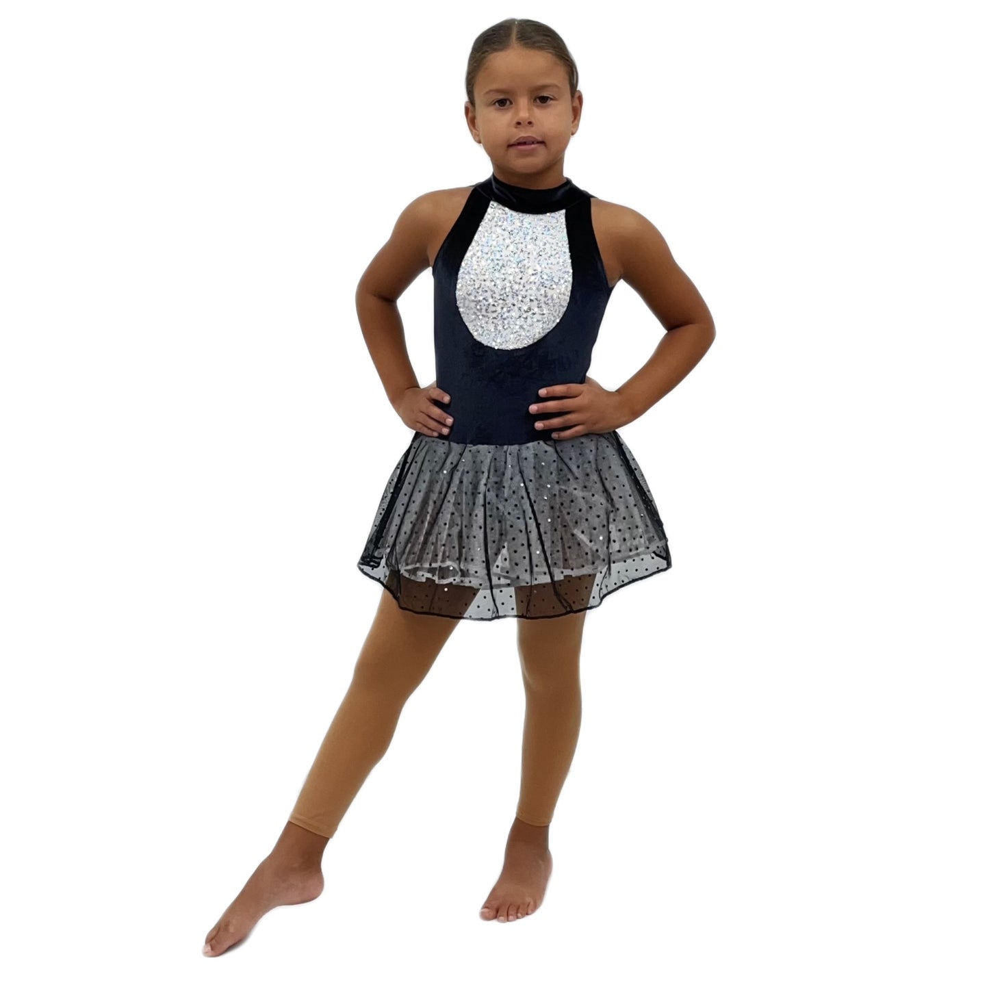 Blue & Silver Velvet Sparkle Net Tutu