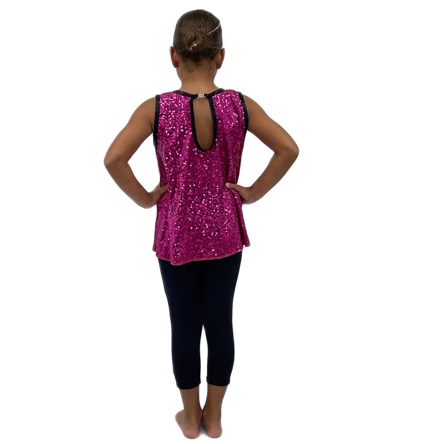 Pink Sequin Swing Top