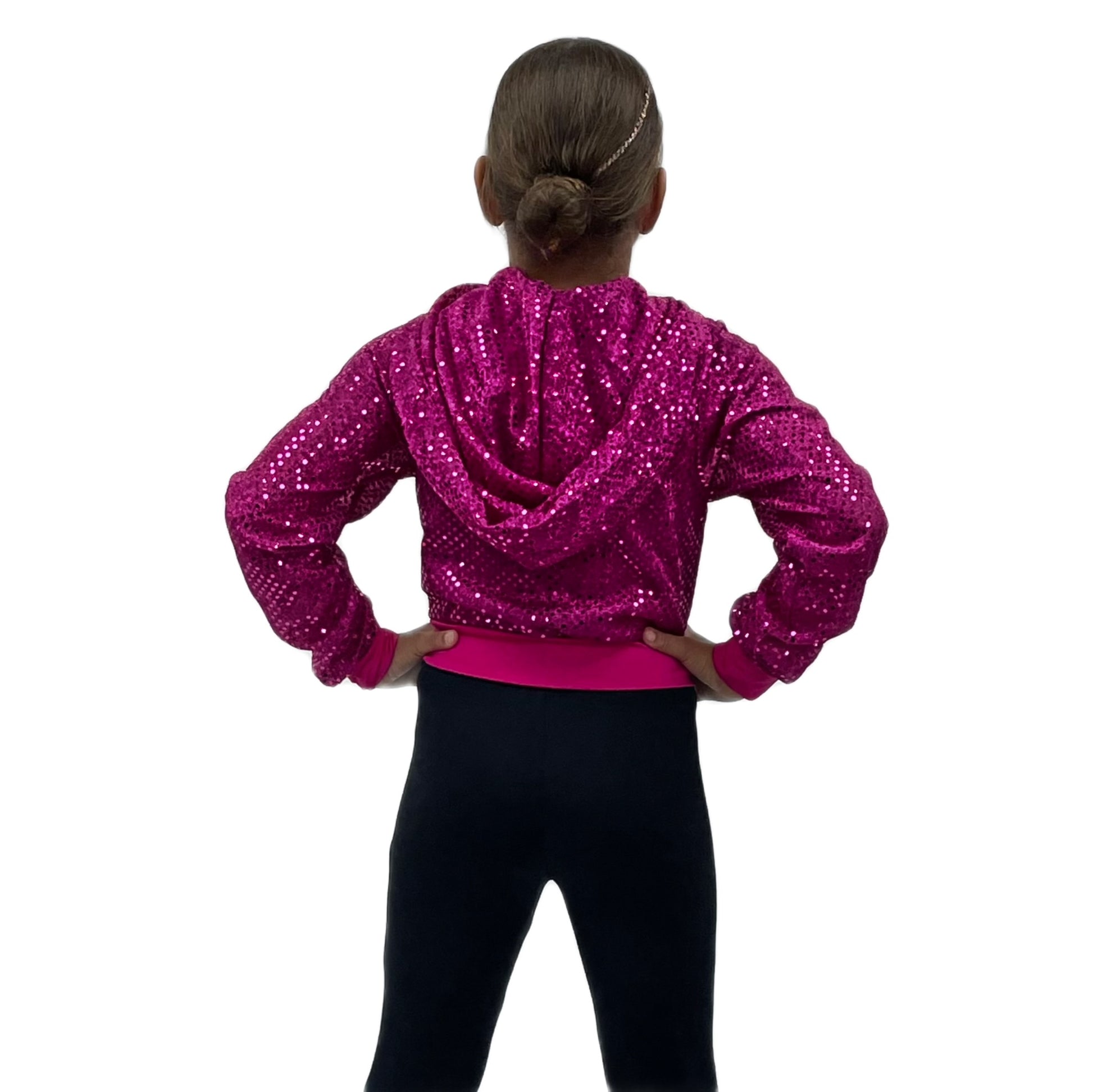 Pink Sequin Hooded Jacket | Razzle Dazzle Dance Costumes