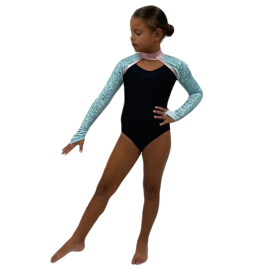 Pink & Blue Sequin Sleeves | Razzle Dazzle Dance Costumes