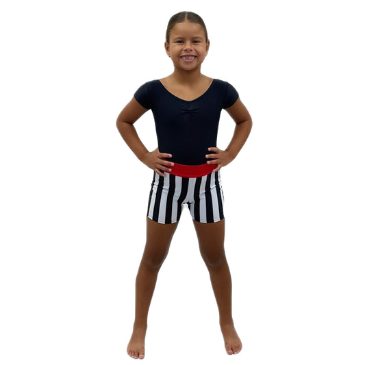 Black & White Striped Shorts | Razzle Dazzle Dance Costumes