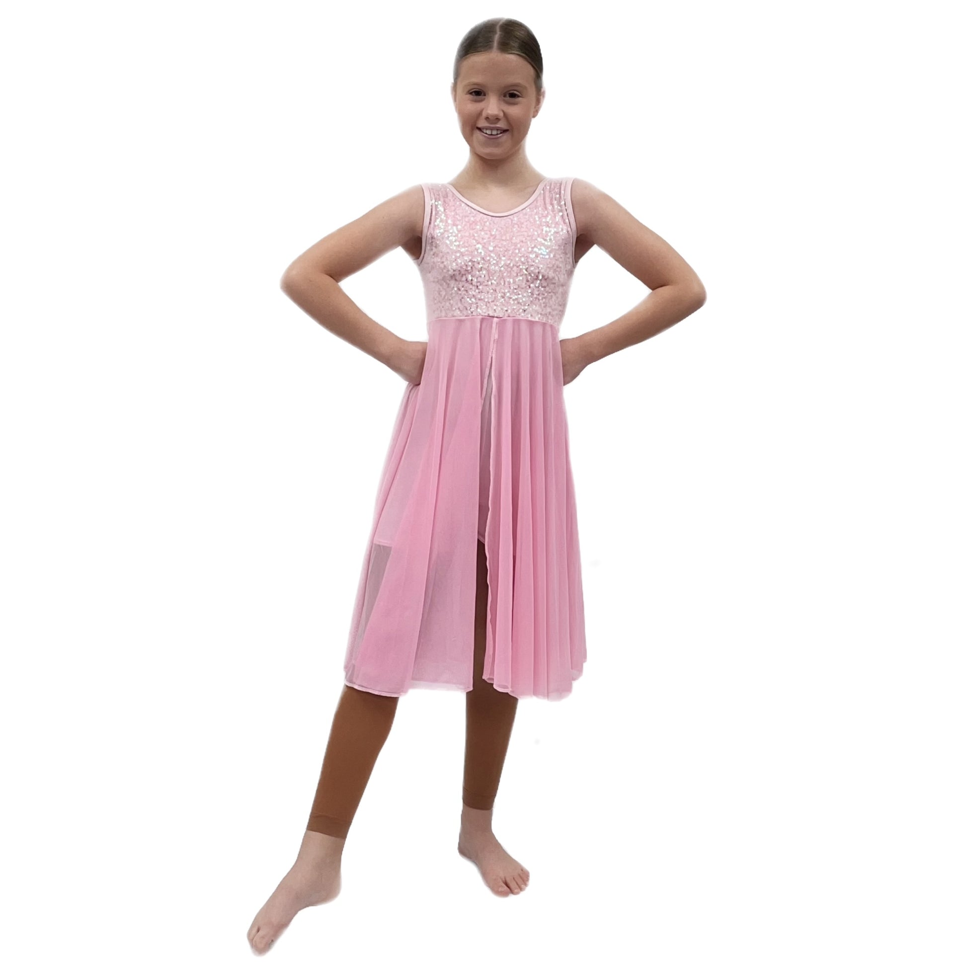 Pink Sequin Lyrical Dress | Razzle Dazzle 