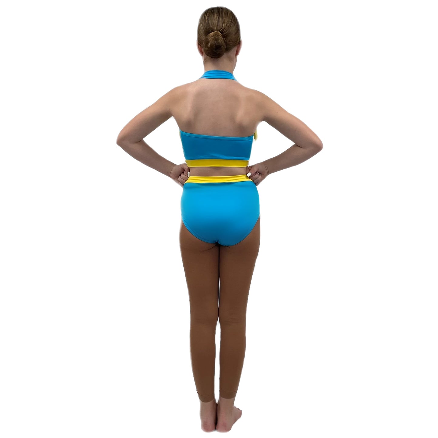 Blue & Yellow Bikini Style Halterneck 2 Piece Set | Razzle Dazzle 