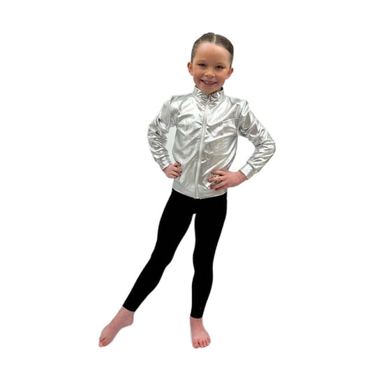 Silver Bomber Jacket | Razzle Dazzle Dance Costumes