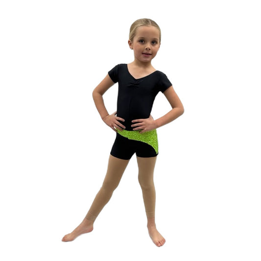 Black & Green Sequin Shorts | Razzle Dazzle Dance Costumes