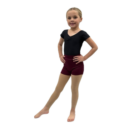 Burgundy Lycra Shorts | Razzle Dazzle Dance Costumes