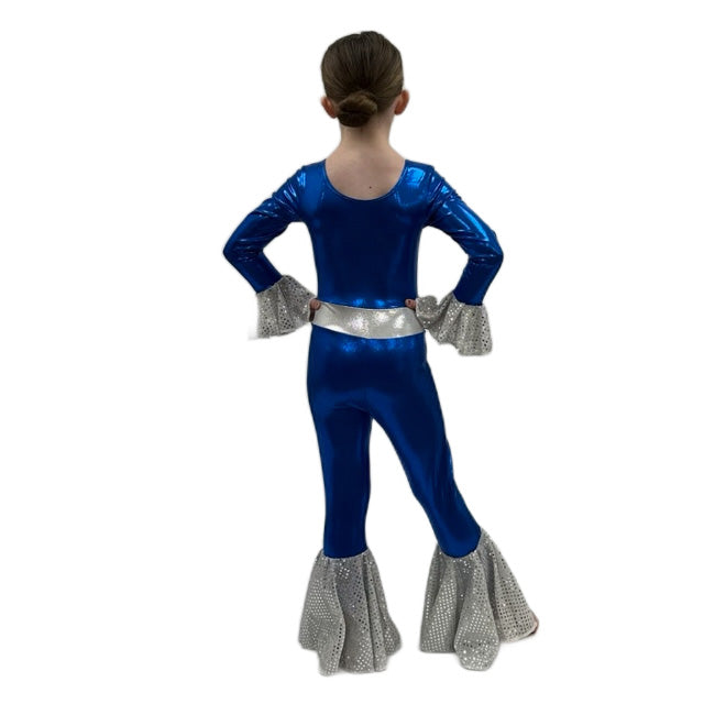 Blue Shine & Silver Sequin Abba Style Costume | Razzle Dazzle 