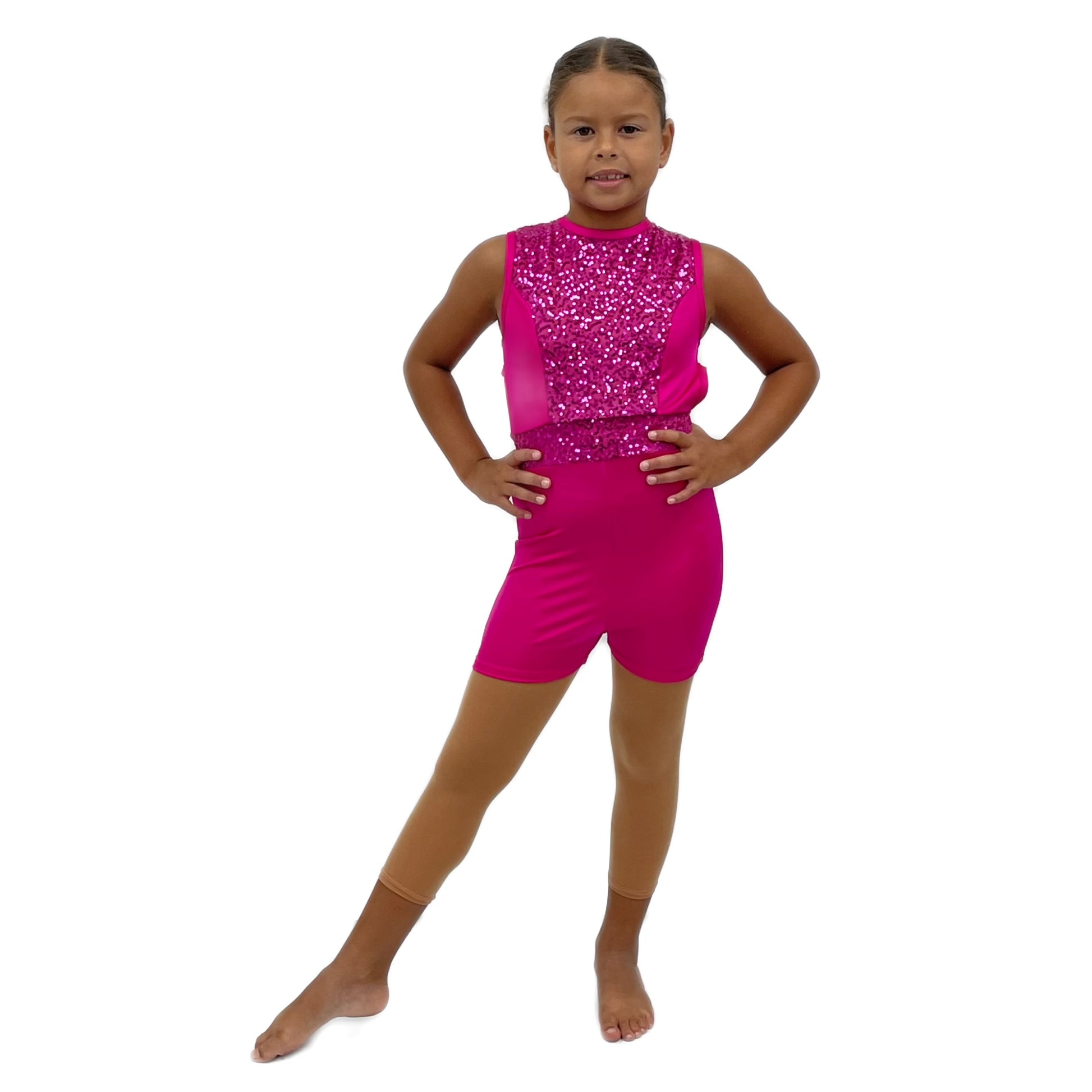 Pink Sequin Unitard | Razzle Dazzle Dance Costumes