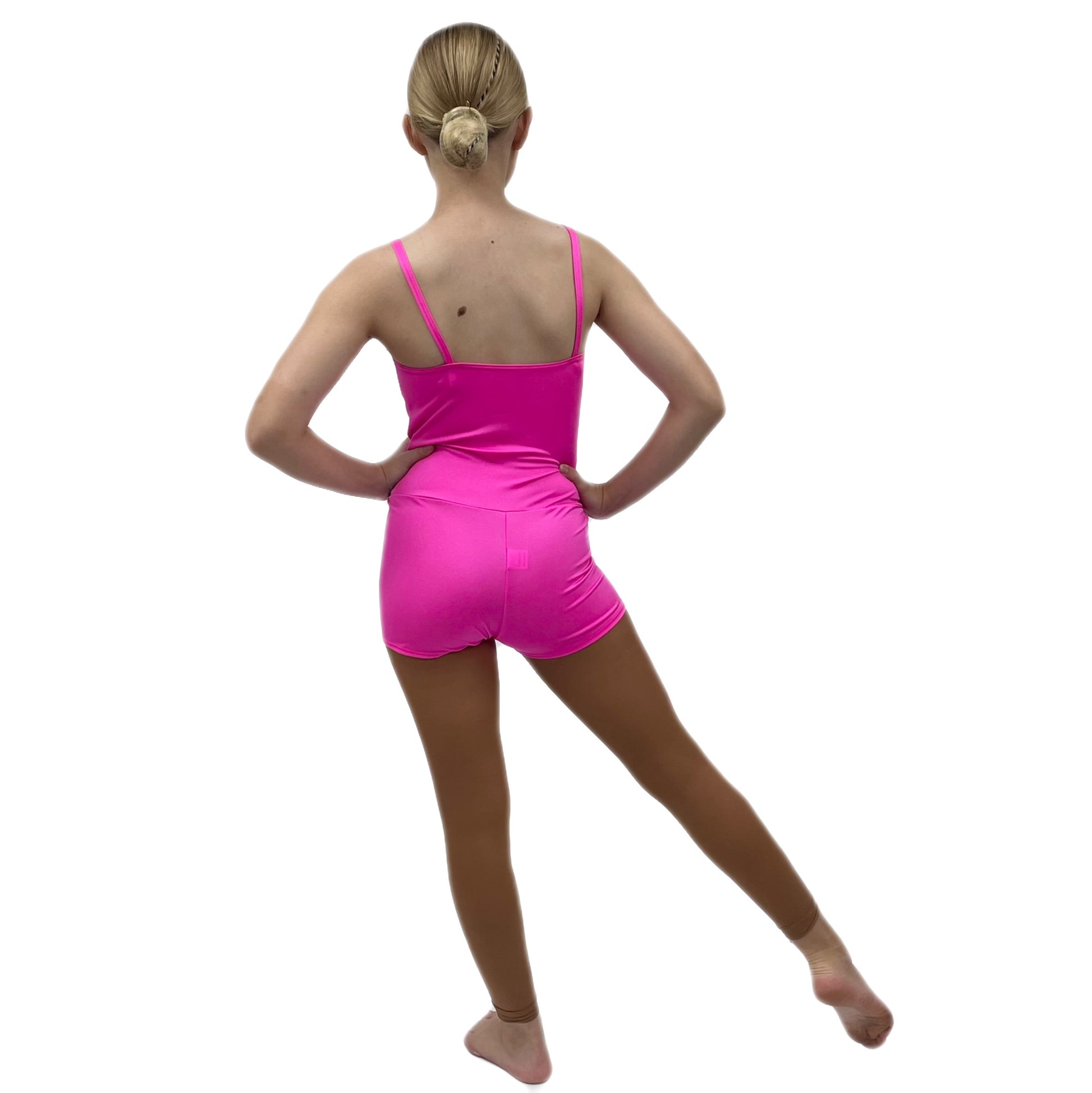 Pink & Black Camisole Unitard | Razzle Dazzle Dance Costumes Ltd