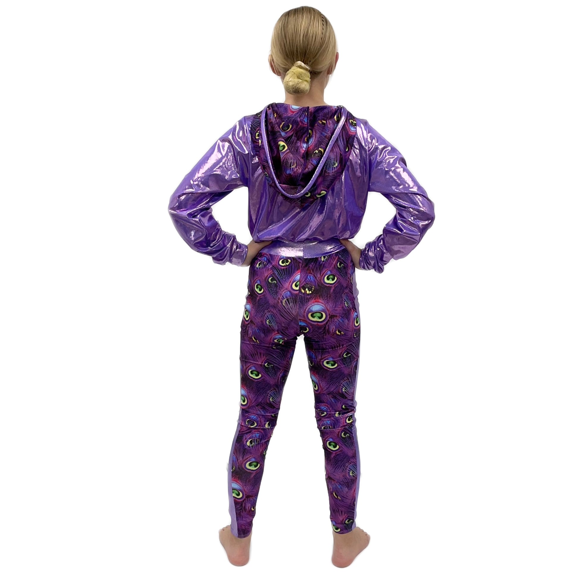 Purple Peacock Shine Jacket & Leggings | Razzle Dazzle Dance Costumes