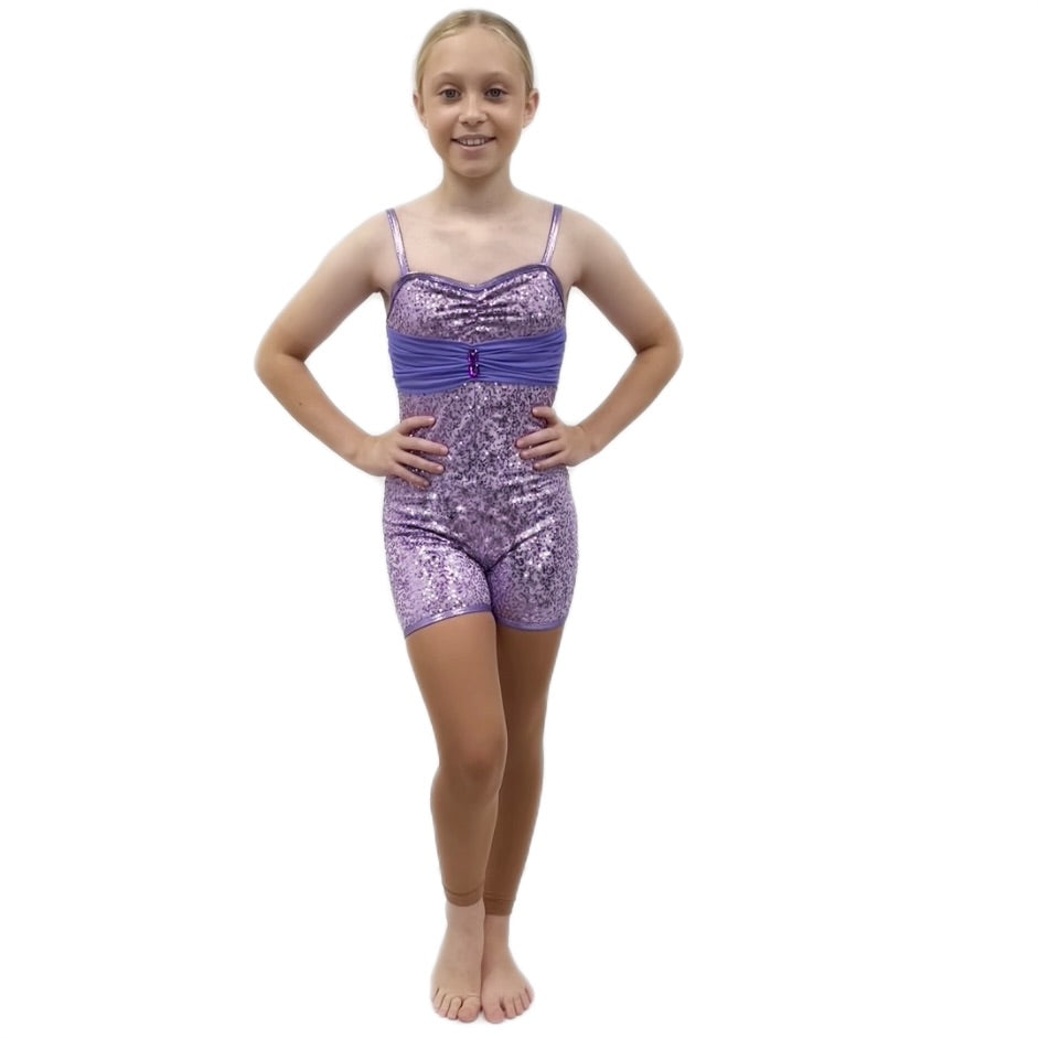 Lilac Sequin Camisole Unitard | Razzle Dazzle Dance Costumes Ltd