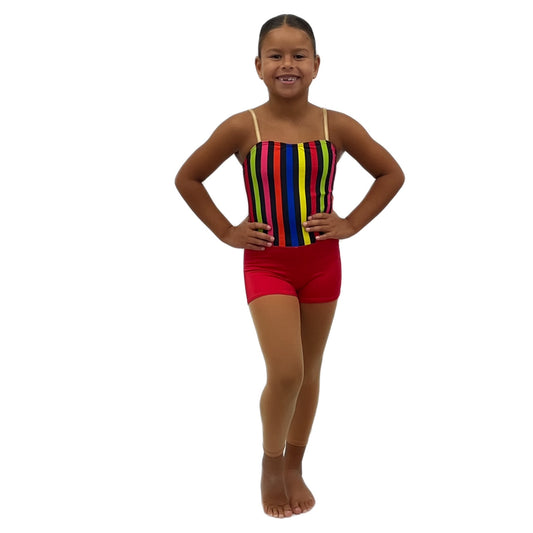 Rainbow Striped Playsuit | Razzle Dazzle Dance Costumes