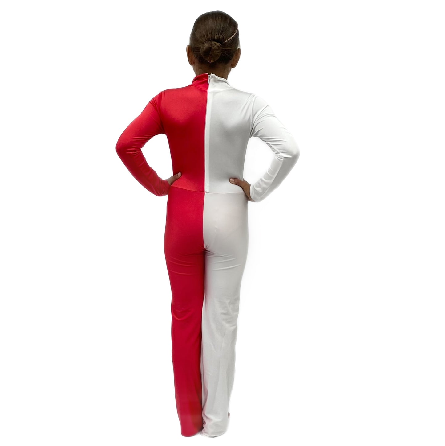 Red & White Catsuit | Razzle Dazzle Dance Costumes