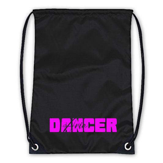 Black Personalised Dancer Gym Bag - Various Print Colours